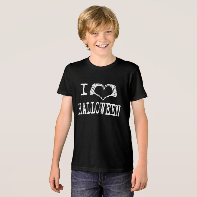 Fun Halloween Heart Lover  Tri-Blend Shirt (Front Full)