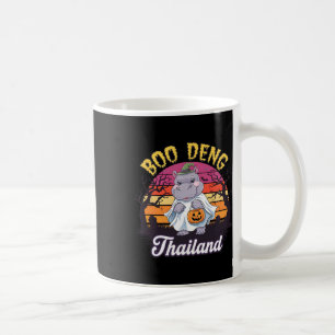 Fun Halloween Moo Deng Hippo Baby Coffee Mug