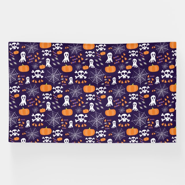 Fun Halloween Pattern Banner (Horizontal)