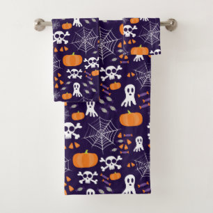 Fun Halloween Pattern Bath Towel Set