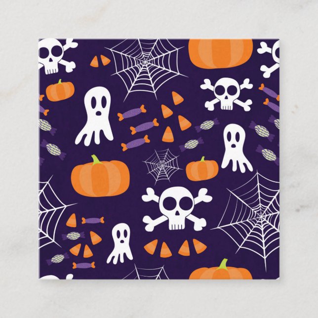 Fun Halloween Pattern Discount Card (Front)