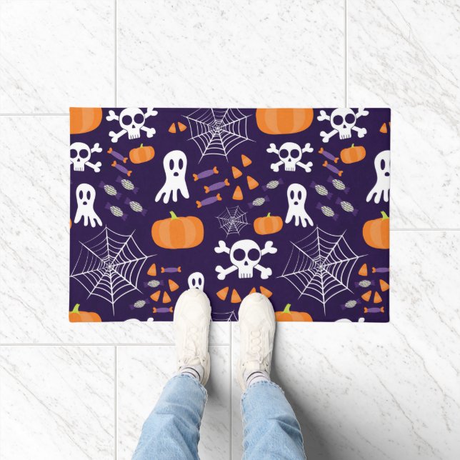 Fun Halloween Pattern Doormat (Indoor)