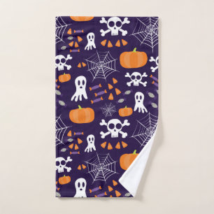 Fun Halloween Pattern Hand Towel