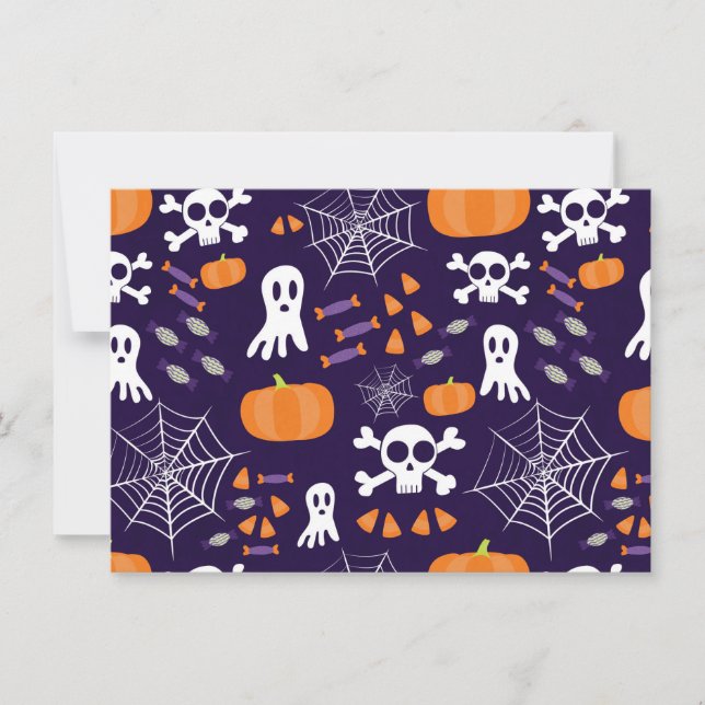 Fun Halloween Pattern Invitation (Front)