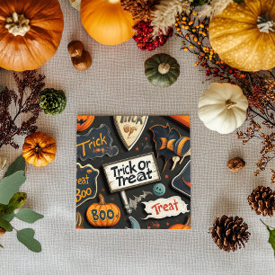 Fun Halloween Pattern Napkin