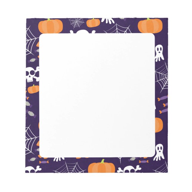 Fun Halloween Pattern Notepad (Front)