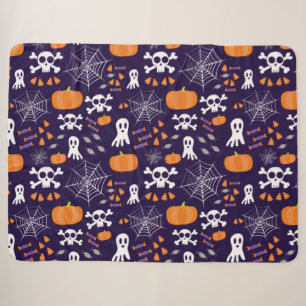 Fun Halloween Pattern Sherpa Blanket