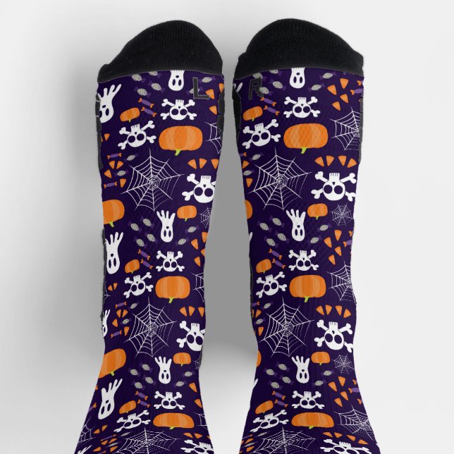 Fun Halloween Pattern Socks (Top)
