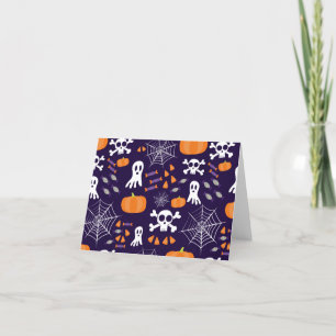 Fun Halloween Pattern Thank You Card