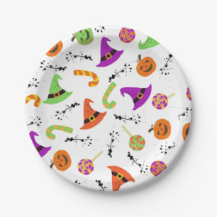 Fun Halloween Patterned Paper Plates