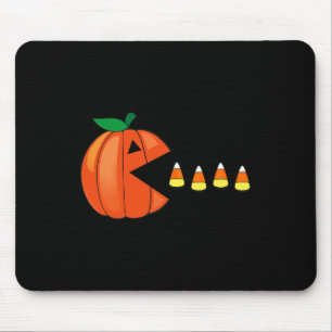Fun Halloween Pumpkin Eating Candy Corn Mouse Pad