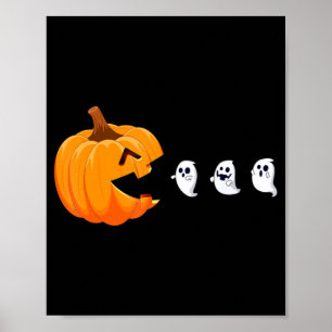 Fun Halloween Pumpkin Ghosts Halloween Costume  Poster
