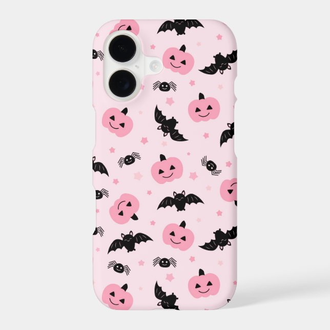 Fun Halloween Pumpkins and Bat Pattern  (Back)
