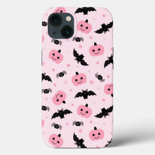 Fun Halloween Pumpkins and Bat Pattern  iPhone 13 Case
