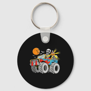 Fun Halloween Skeleton Monster-Truck Kids Boys Tod Key Ring