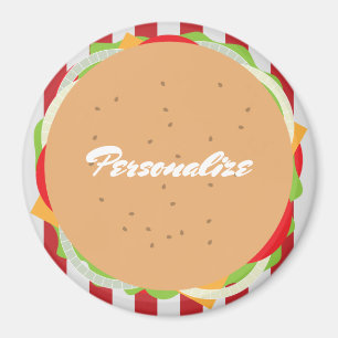 Fun hamburger magnet