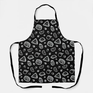 Fun Hand-drawn All-Over Patterned Apron
