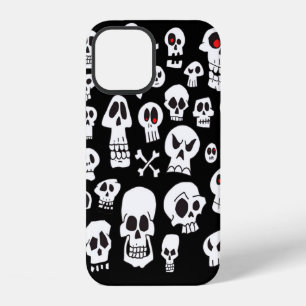 Fun Hand Drawn Cartoon Skulls iPhone 12 Case