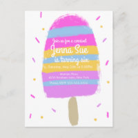 Fun Hand Drawn Ice Cream Party Painterly Birthday