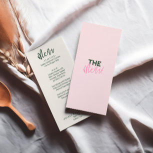 Fun Handwritten Colourful Pastel Summer Wedding Menu