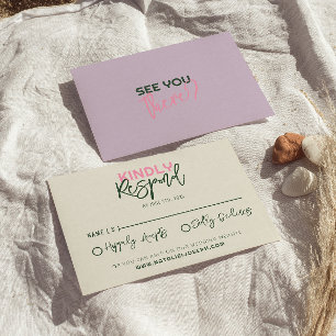 Fun Handwritten Whimsical Funky Unique Wedding RSVP Card