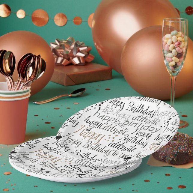 Fun Happy Balloons Birthday Paper Plate (Multi)