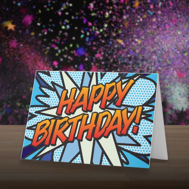 Fun HAPPY BIRTHDAY Comic Book Pop Art Card (Fun HAPPY BIRTHDAY Comic Book Pop Art Card)