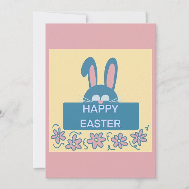 Fun Happy Easter Bunny  Invitation (Front)