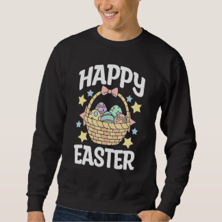 Fun Happy Easter Egg Basket Spring Men Women Boys  Sweatshirt