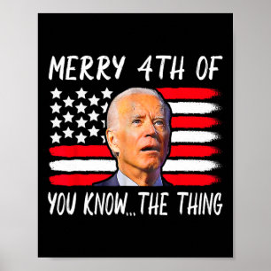 Fun Happy Easter Joe Biden Merry 4th Of July  Poster