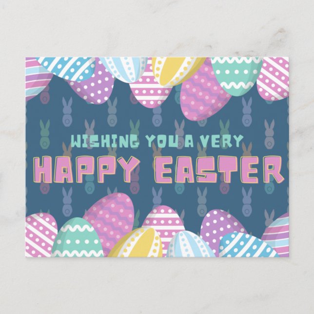 Fun Happy Easter Postcard (Front)