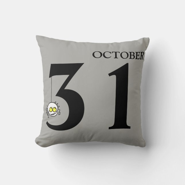 Fun Happy Halloween October 31st Cushion (Front)