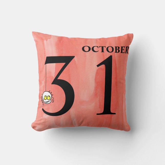 Fun Happy Halloween October 31st Cushion (Front)