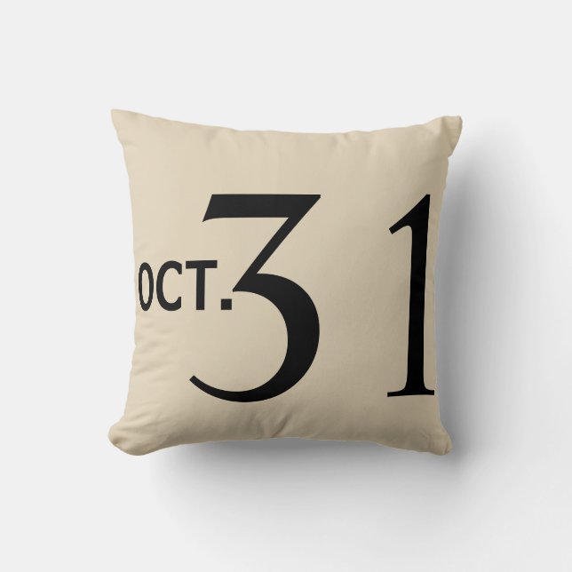 Fun Happy Halloween October 31st Cushion (Front)