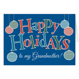 Fun Happy Holidays for Grandmother, Baubles
