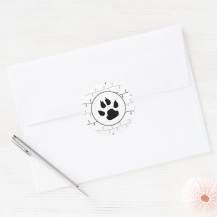Fun Happy Howlidays Dog Themed Christmas Classic Round Sticker