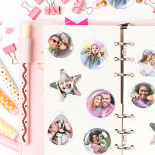 Fun Happy Photo Bubble Custom-Cut Vinyl Sticker