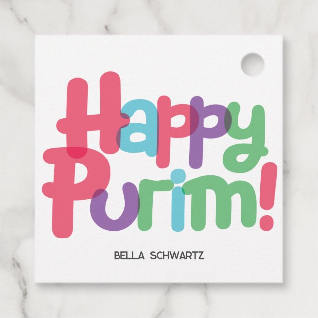 Fun Happy Purim Tag (Back)