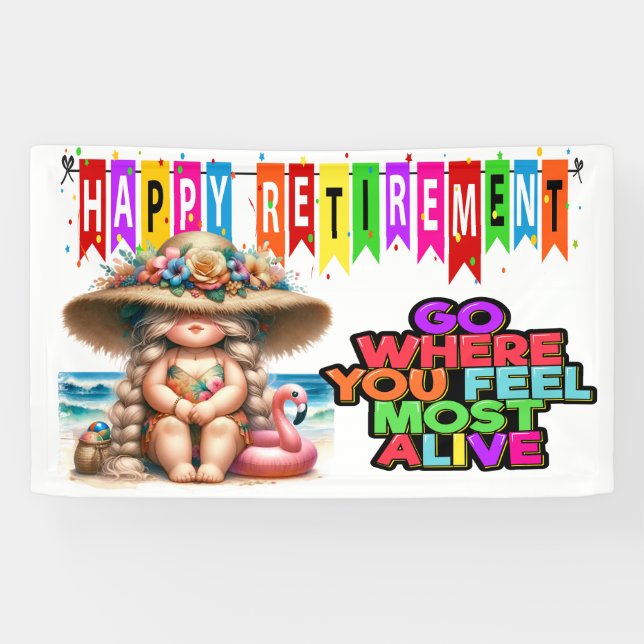 FUN HAPPY RETIREMENT  BANNER (Horizontal)