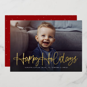 Fun happy script simple one photo red