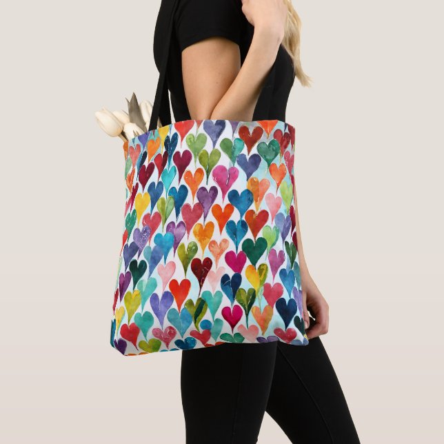 Fun Heart Pattern  Tote Bag (Close Up)