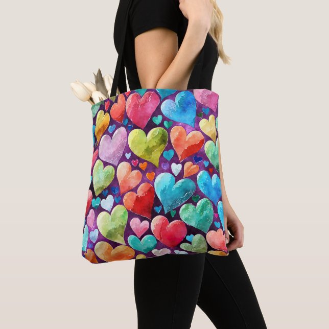 Fun Heart Pattern  Tote Bag (Close Up)