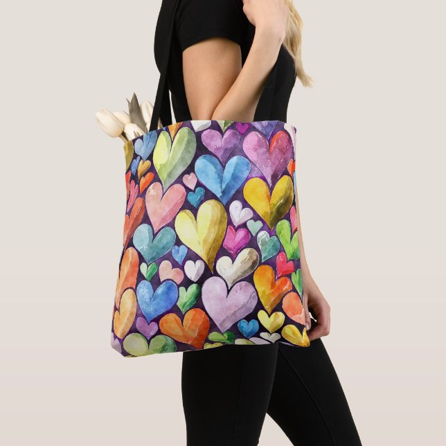 Fun Heart Pattern  Tote Bag (Close Up)
