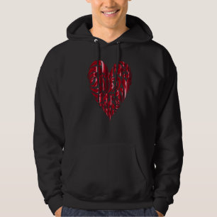 FUN HEART TEE ABSTRACT GEOMETRIC FRACTAL DISTORTED