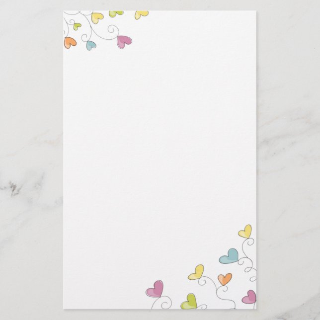 Fun Hearts Stationery (Front)