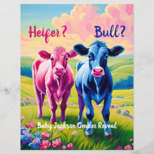 Fun Heifer or Bull Gender Reveal Game