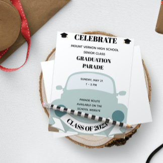 Fun High School Graduation Parade Invitation
