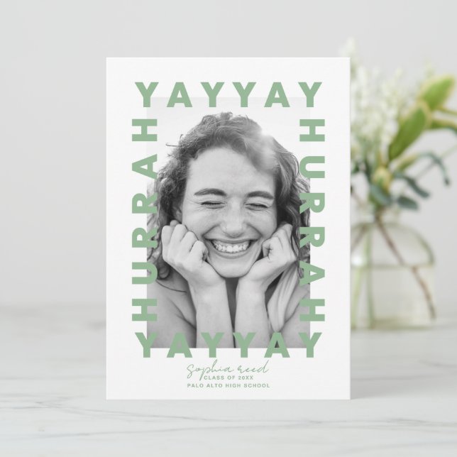 Fun High School Graduation Photo Announcement (Standing Front)