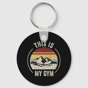 Fun Hiking Retro Vintage Mountain Climbing Hiker Key Ring
