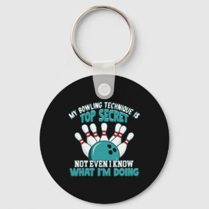 Fun Hilarious Bowler Joke Humour Funny Bowling Des Key Ring